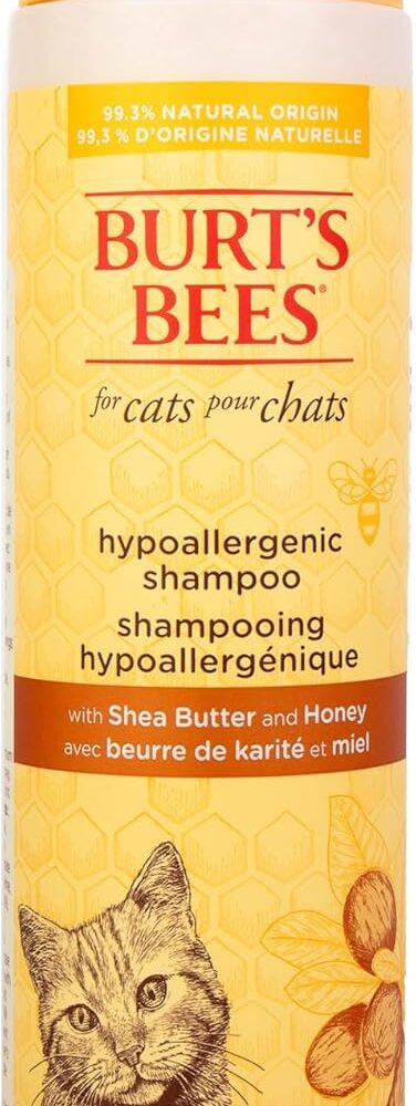 Burts Bees for Pets Hypoallergenic Cat Shampoo, Unscented, 10 Fl Oz