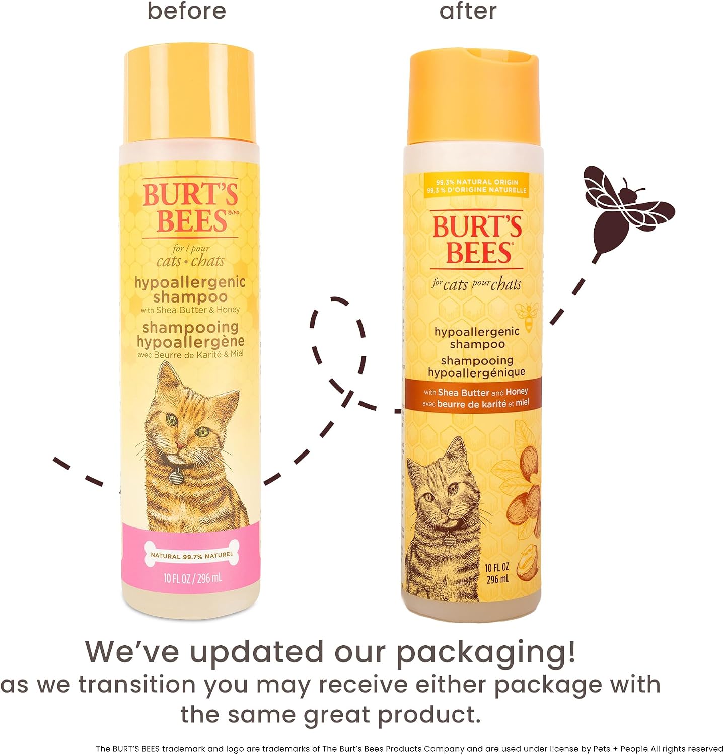 BURT'S BEES FOR PETS Hypoallergenic Cat Shampoo, Unscented, 10 Fl Oz, 2-Pk - Image 2