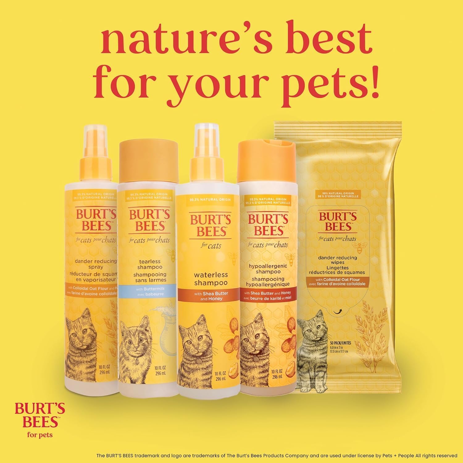 BURT'S BEES FOR PETS Hypoallergenic Cat Shampoo, Unscented, 10 Fl Oz, 2-Pk - Image 12