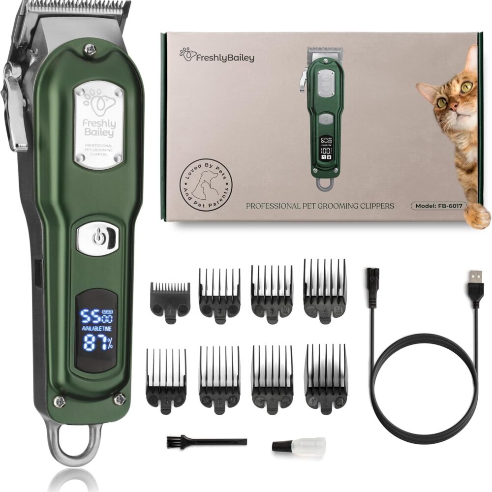 Cat Clippers for Matted Hair - Low Noise Trimmer for Long Hair Cats